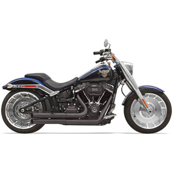 Bassani Pro Street Turn Out Exhaust for 2018-2022 Harley Softail Breakout & Fat Boy - Black