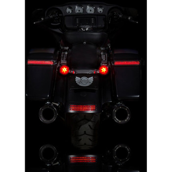 Custom Dynamics Probeam Red LED Turn Signals with Red Lens for Harley Custom Dynamics Probeam Red LED Turn Signals with Red Lens for Harley