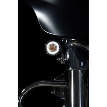 Custom Dynamics Probeam Amber/White Dynamic Ringz with Smoked Lens for Harley Custom Dynamics Probeam Amber/White Dynamic Ringz with Smoked Lens for Harley
