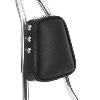 Drag Specialties Tapered Backrest Pad for Round Sissy Bars - Smooth with Studs