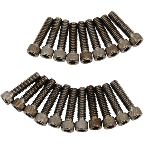 Drag Specialties Rocker Cover Bolt Kit for Harley M-Eight - Black Chrome