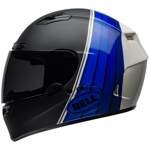 Bell Qualifier DLX Illusion MIPS Helmet - Matte/Gloss Black/Blue/White