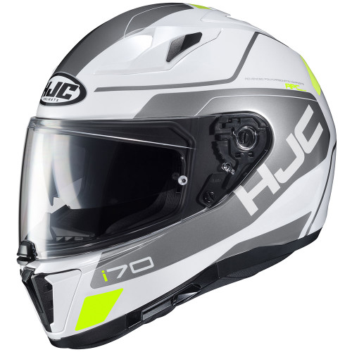 HJC i70 Karon Helmet - White/Silver/Hi Viz