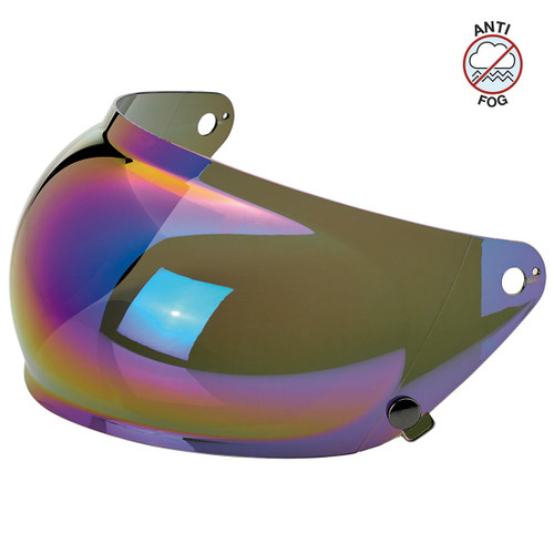 Biltwell Gringo S Antifog Bubble Shield - Rainbow Mirror