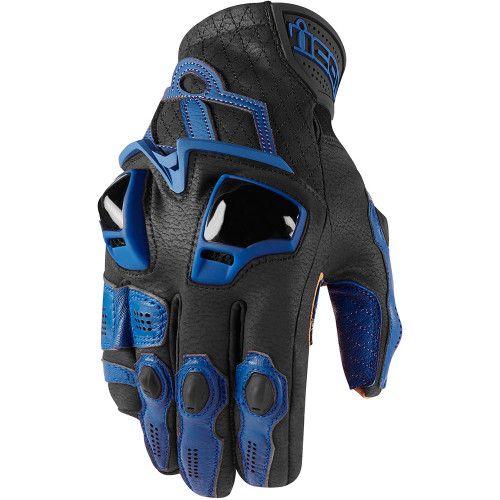 Icon Hypersport Short Gloves - Blue