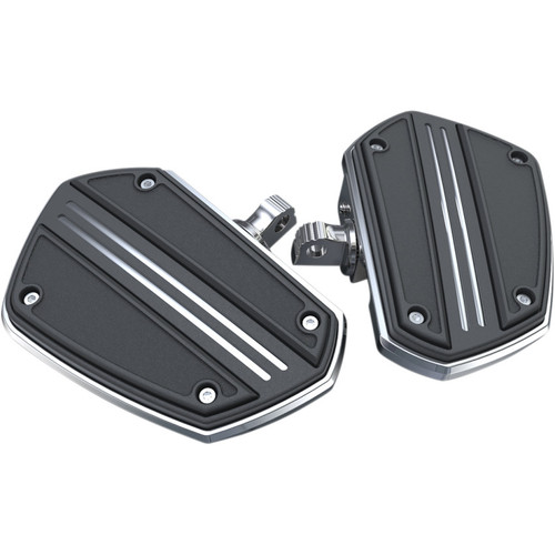 Ciro Twin Rail Mini Floor Boards Foot Pegs for Harley - Chrome