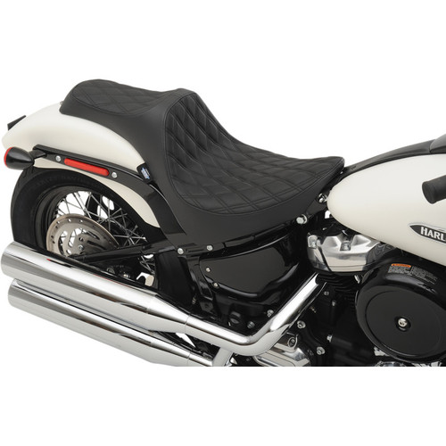 Drag Specialties Predator III Seat for 2018-2024 Harley Softail* - Double Diamond Black