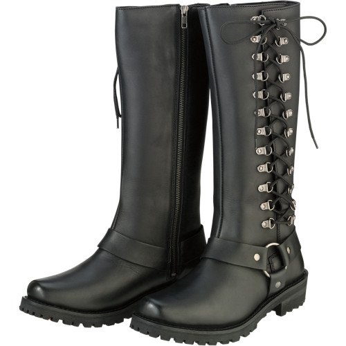 Z1R Women's Savage Leather Boots - Black