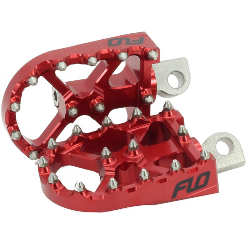 Flo Motorsports BMX Style Foot Pegs for Harley - Red