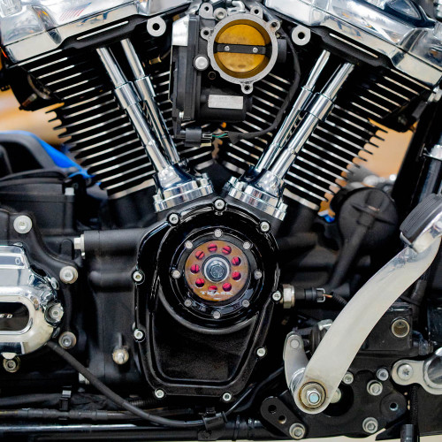 Trask Assault Series Cam Cover for 20172020 Harley M8 Gloss Black