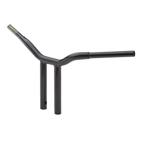 LA Choppers 1-1/4" Welded Kage Fighter 12" T-Bar Handlebars - Gloss Black