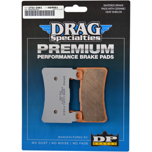 Drag Specialties Premium Sintered Metal Front Brake Pads for 2018-2026 Harley Softail - Repl. OEM #41300102