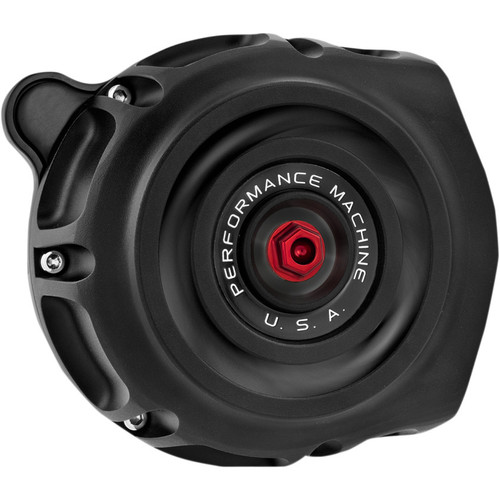 Performance Machine Vintage Air Cleaner for Harley Twin Cam Electronic Throttle - Black Ops