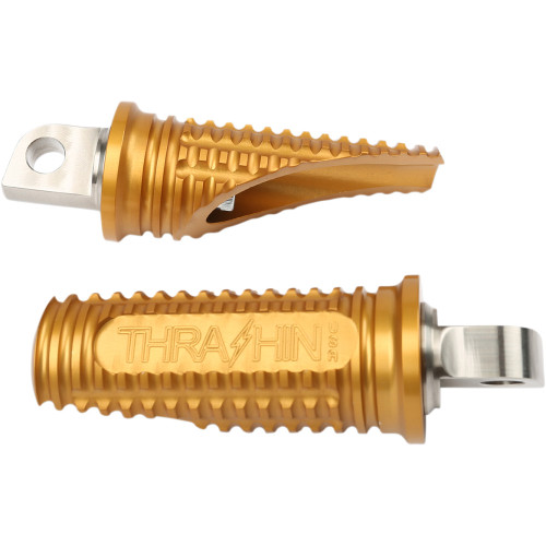 Thrashin Supply Burnout Foot Pegs for Harley - Gold