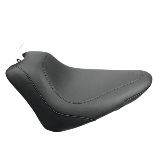 Mustang Black Wide Tripper Solo Seat for 2011-2017 Harley Softail FXS/FLS - Vintage