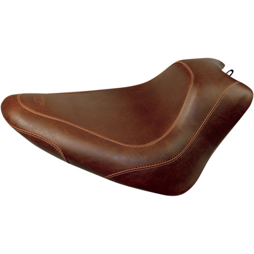 Mustang Brown Wide Tripper Solo Seat for 2011-2017 Harley Softail FXS/FLS - Vintage