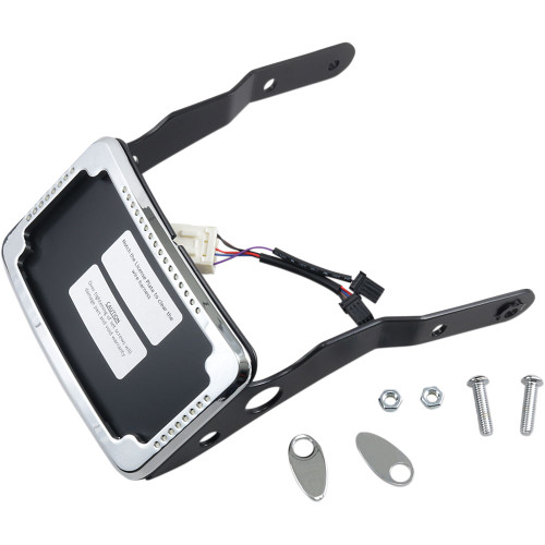 Cycle Visions Curved License Plate Mount with Slick Signal for 2009-2020 Harley Sportster - Chrome
