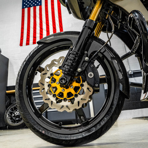 Hofmann Mid Length Carbon Fiber Front Fender for Harley Touring
