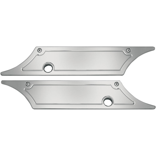 Pro One Chrome Saddlebag Latch Covers for 1993-2013 Harley - Smooth Pro One Chrome Saddlebag Latch Covers for 1993-2013 Harley - Smooth
