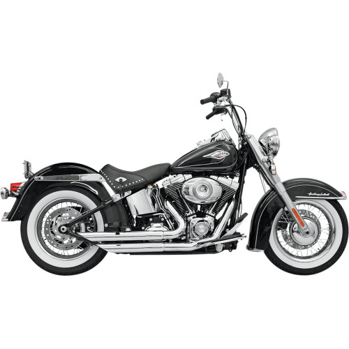 Bassani FireFlight Series Exhaust for 2010-2017 Harley Softails - Chrome