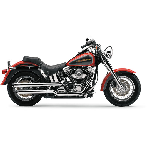 Cobra 3" Slip-On Mufflers for 2000-2006 Harley Softail FLSTF/ FXSTD Models - Chrome