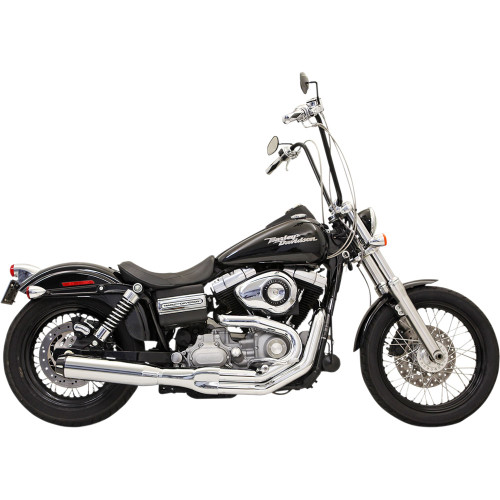 Bassani Road Rage B1 Power Exhaust for 1991-2017 Harley Dyna FXD/FXDWG - Chrome