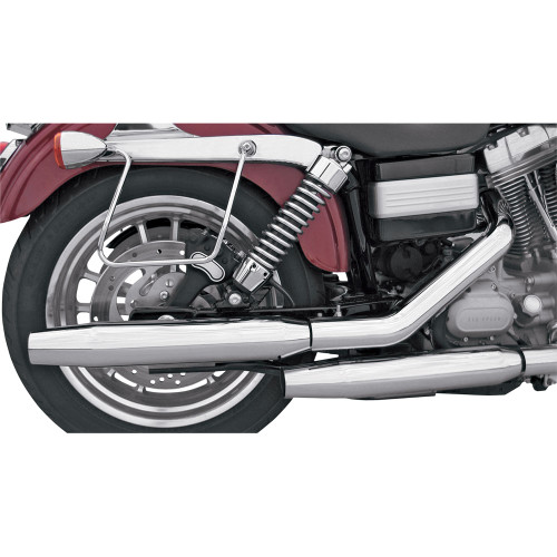 Khrome Werks Chrome 3" HP-Plus Slip-On Mufflers for 1991-2005 Harley Dyna - Tapered