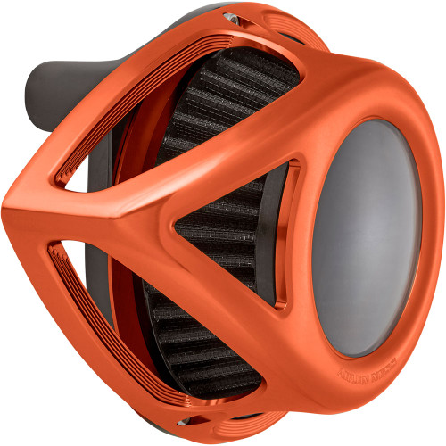 Arlen Ness Clear Tear Air Cleaner for 1999-2017 Harley Twin Cam Cable Throttle - Orange