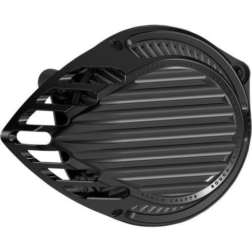 Rough Crafts Finned Air Cleaner for 2017-2023 Harley M8 - Black