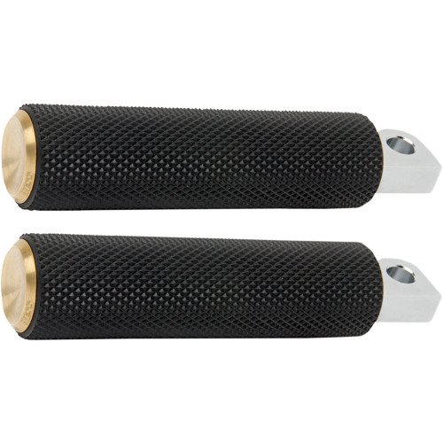 Arlen Ness Knurled Fusion Foot Pegs for Harley - Brass