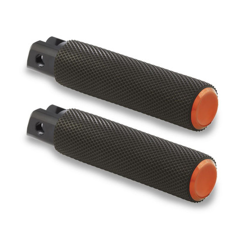 Arlen Ness Knurled Fusion Foot Pegs for Harley - Orange