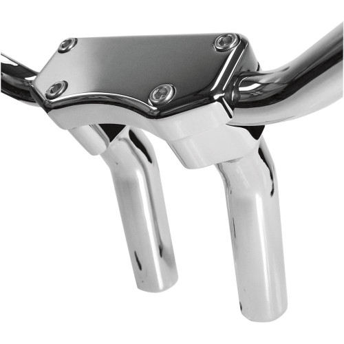 Drag Specialties 5.5" Pullback Handlebar Risers/Top Clamp Kit - Chrome