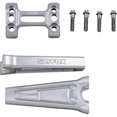 Slyfox 6" Straight 1" Handlebar Riser/Top Clamp - Raw