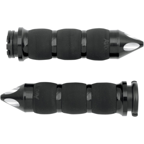 Avon Air Cushioned Spike Grips for Harley Dual Cable - Black