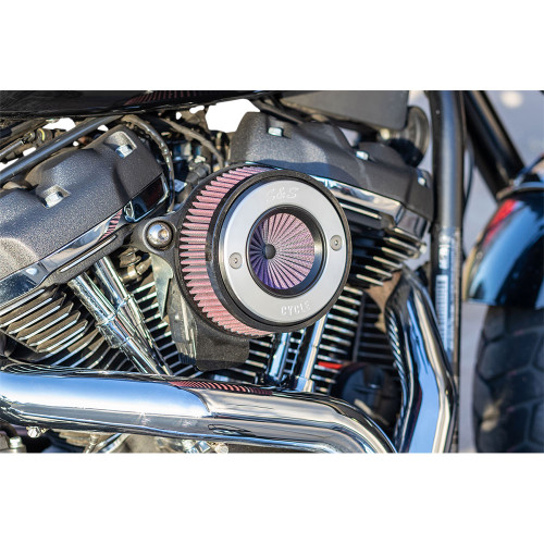 S&S Stealth Air Stinger Air Cleaner Kit for 2017-2022 Harley M8 - S&S Ring Cover