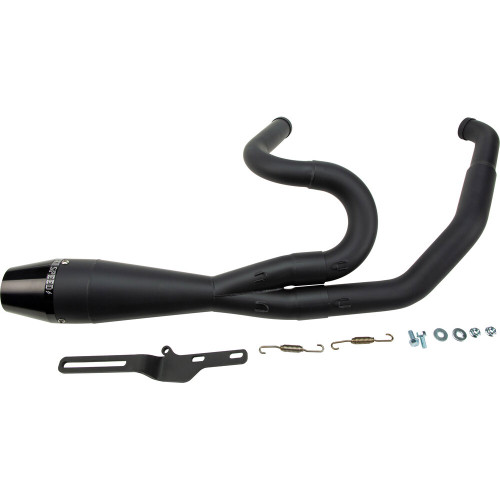 Sawicki 2-1 Stainless Shorty Exhaust for 1995-2016 Harley Touring - Black