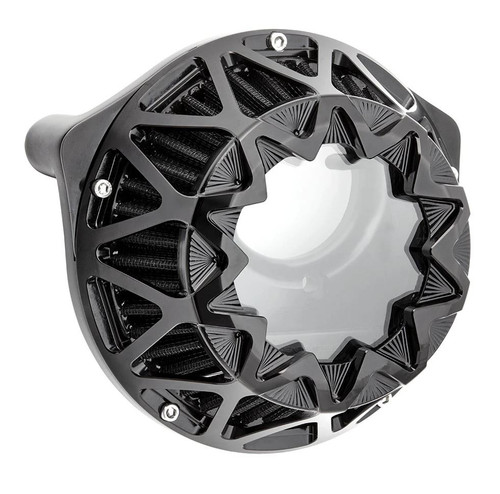 Arlen Ness Crossfire Air Cleaner for Harley Twin Cam Electronic Throttle - Gloss Black