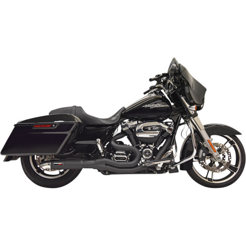 Bassani Road Rage II Hot Rod Turnout Exhaust for 2017-2025 Harley Touring - Black