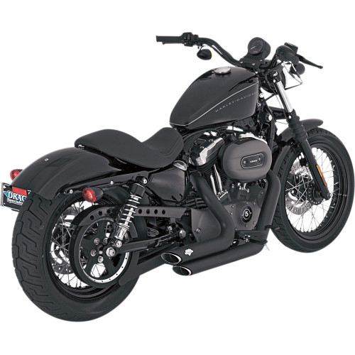 Vance & Hines Shortshots Staggered Exhaust for 2004-2013 Harley Sportster - Black