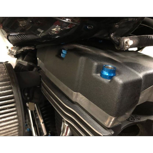 Santoro Fabworx Deluxe Chacho Engine Bolt Kit for Harley Twin Cam - Blue