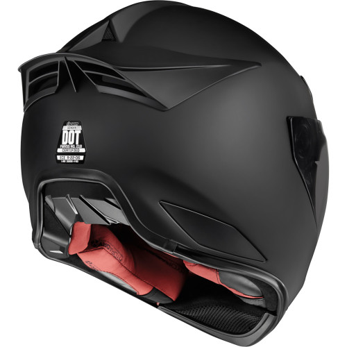 icon airframe rubatone helmet Domain Motorcycle & Visor - FRP Shell - Ventilation in the chin bar and with a rear extractor integrated into the rear spoiler Icon - Domain Rubatone Helmet