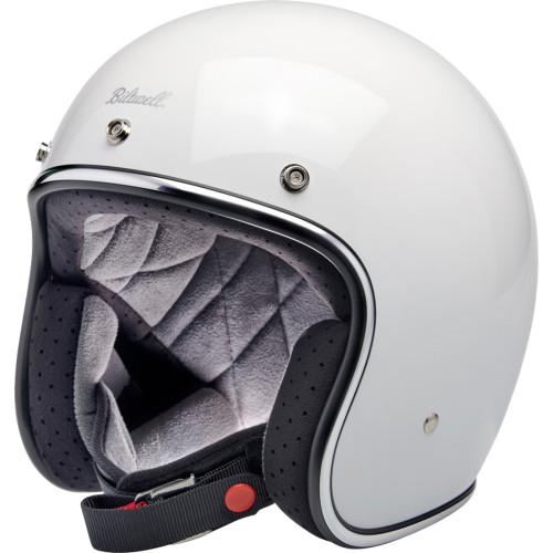 Biltwell Bonanza Motorcycle Helmet - Gloss White - Get Lowered Cycles