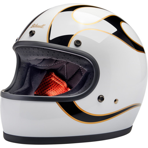 BiltwellGringoフルフェイスヘルメットXXL オフホワイト DOT Biltwell Gringo Motorcycle Helmet - Gold - Get Lowered Cycles