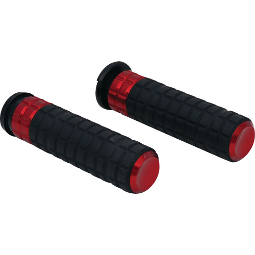 Arlen Ness SpeedLiner Grips for Harley - Red