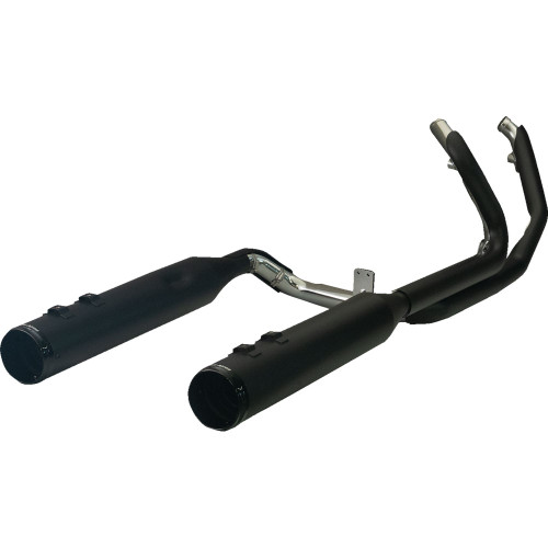 Khrome Werks 2-2 3-Step Dominator Exhaust for 2017-2023 Harley Touring - Black w/ Race Tip