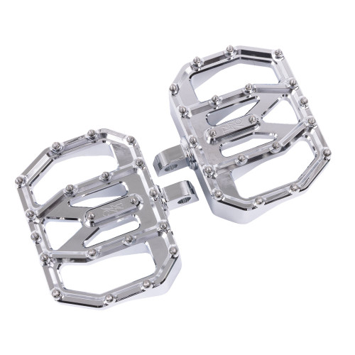 Thrashin Supply Aggressor Mini Floorboards for Harley - Chrome 