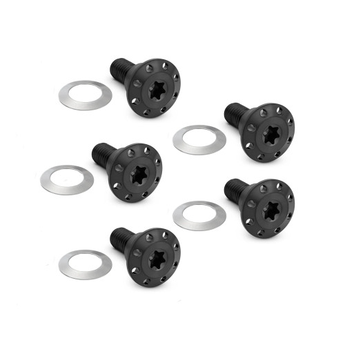 Arlen Ness Titanium Floating Rotor Hardware for Dyna & V-Rod - Black