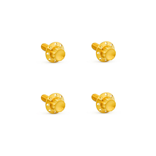 Arlen Ness Titanium 12-Point Windshield Bolts for 2015-2025 Harley Road Glide - Gold