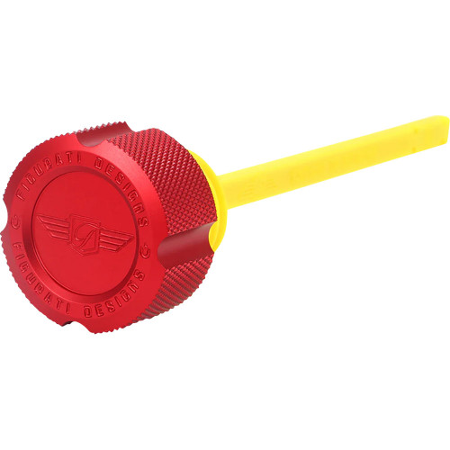 Figurati Knurled Magnetic Performance Oil Dipstick for 2017-2026 Harley Touring - Red