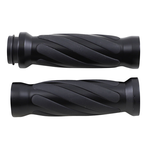 Drag Specialties Rubber Insert Grips for Harley Electronic Throttle